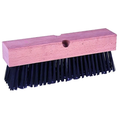 Wire Broom, 16 in Hardwood Block, 3-3/4 in Trim L, Round Wire