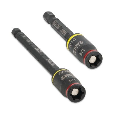 Impact Flip Socket Set, 2-Pc, Hex, 1/4 in, 5/16 in Sockets, 3 in Shaft, 5 in Shaft, No Handle