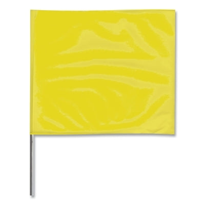 Stake Flag, 4 in x 5 in, 36 in H, Yellow