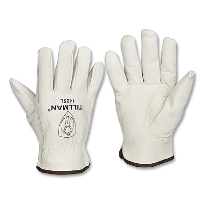 1425 Leather and Fleece Winter Gloves, X-Large, Fleece Lined, Pearl