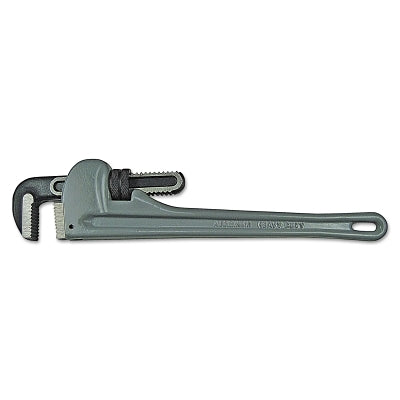 Aluminum Pipe Wrench, 15 Head Angle, Drop Forged Steel Jaw, 48 in