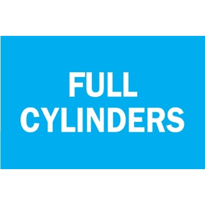 Chemical & Hazardous Material Signs, Full Cylinders, Plastic, Blue/White