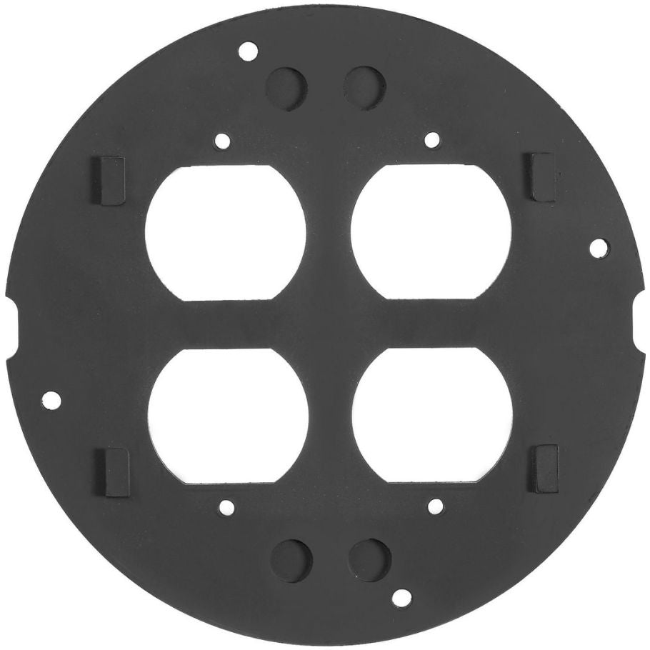 In-Floor Delivery Systems, SystemOne, Sub-Plate, Dual StyleLine Decorator Openings, Black