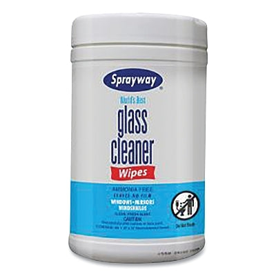 Glass Cleaner Wipes, 10 in W x 12 in L, Fresh Scent
