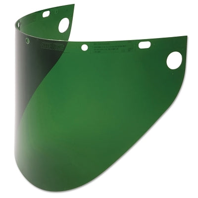 High Performance Faceshield Window, Uncoated, Green, Wide View, 19 in L x 9-3/4 in H