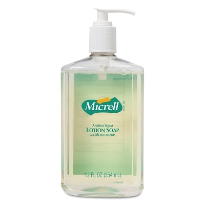 MICRELL Antibacterial Lotion Soap, Pump Bottle, 12 oz, Floral Scent