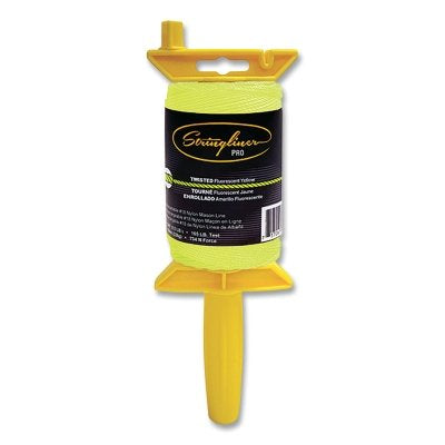 PRO Mason's Line Reel, 540 ft Twisted #18 Nylon with Reel, Fluorescent Yellow