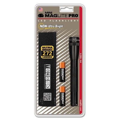 Mini MAG-Lite Pro Flashlight, 2 AA, 272 Lumens, Black