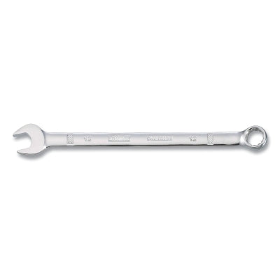 Combination Wrench, 12 mm, 6-27/32 in OAL, 12-point, Full Polish Chrome