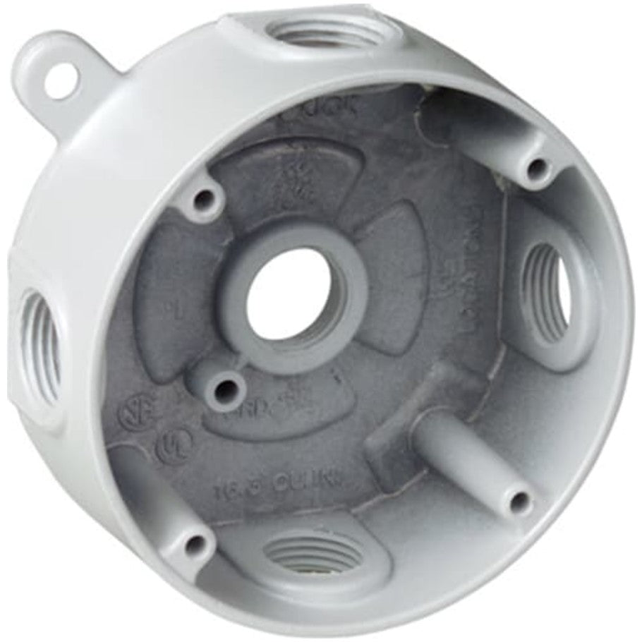 White D-PAK Aluminum Die Cast Round WP Box