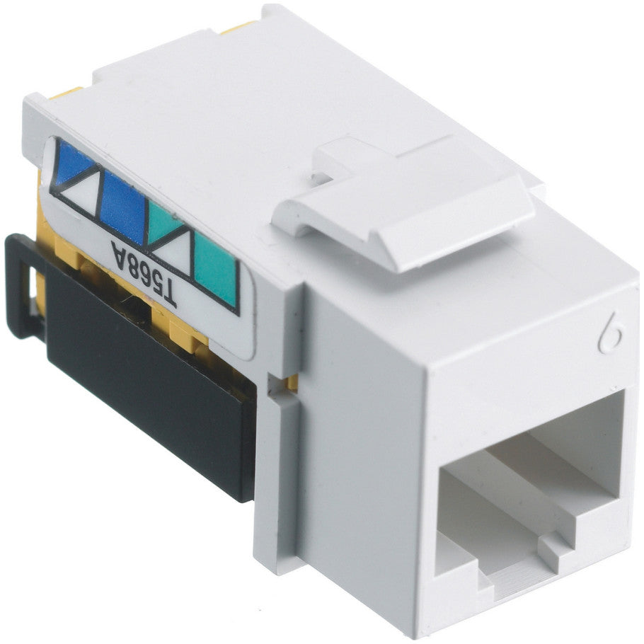 NetSELECT Snap Fit Cat 6 Jack, White