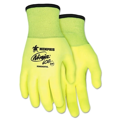 Ninja Ice Hi-Vis Gloves, Large, Hi-Vis Lime/White