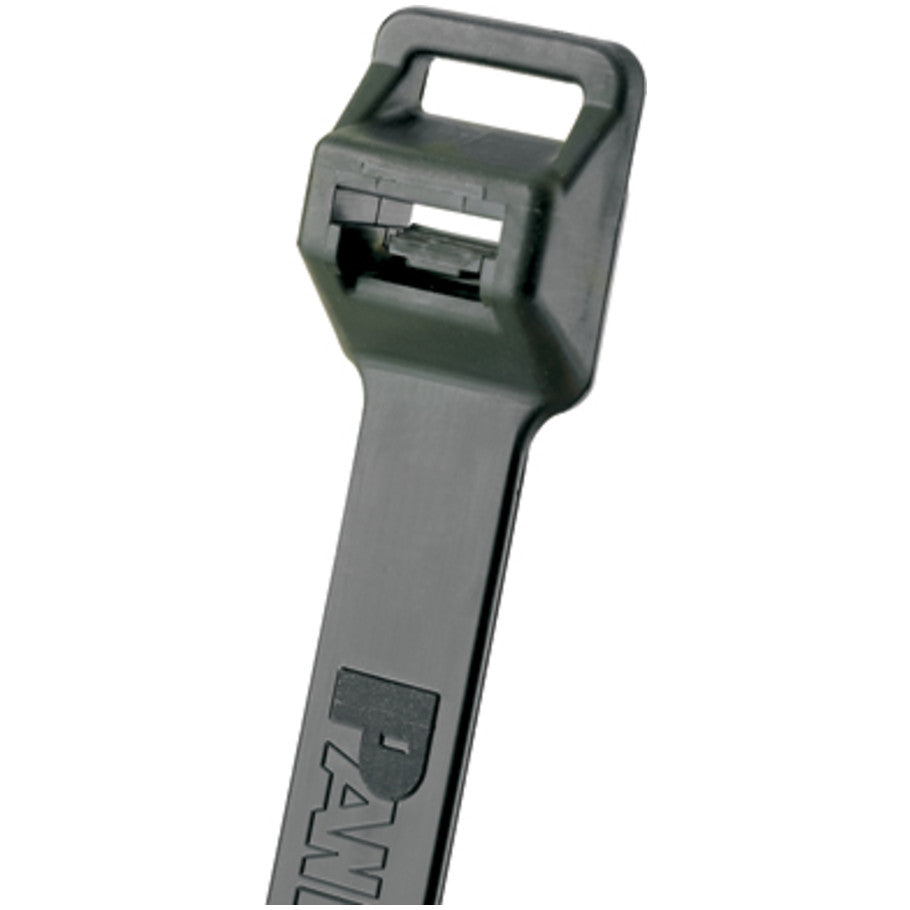 Pan-Ty PLT10EH-Q0 Cable Tie, Black, UV PA6.6, 34.2"L, 250lb, PK25