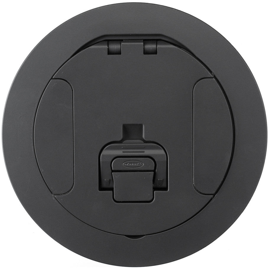 FRPT 6 in. Cover, Cast Aluminum, Recessed, Black Powder Coat Finish
