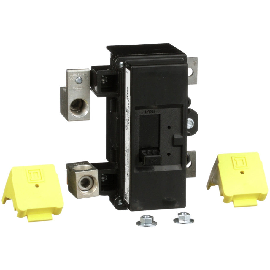 Main breaker, QO, 150A, 2 pole, 120/240VAC, 22kA, bolt on mount, for metering devices