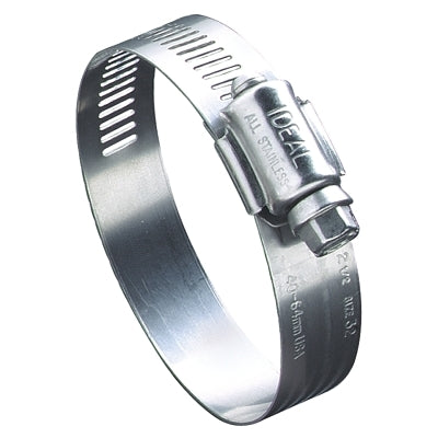 68 Series Worm Drive Clamp, 7/8 in Hose ID, 11/16 in to 1-1/2 in dia, Stainless Steel 201/301
