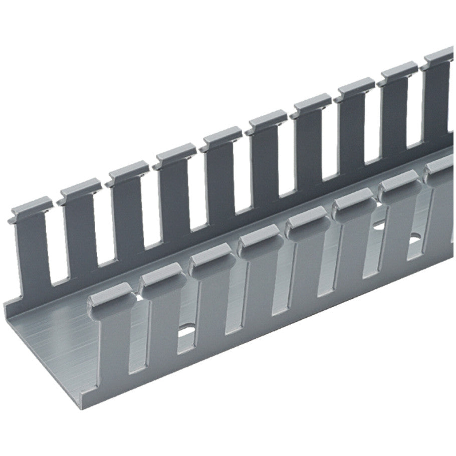 Type G Wide Slot Wiring Duct, 1 in. w x 2 in. h, Light Gray