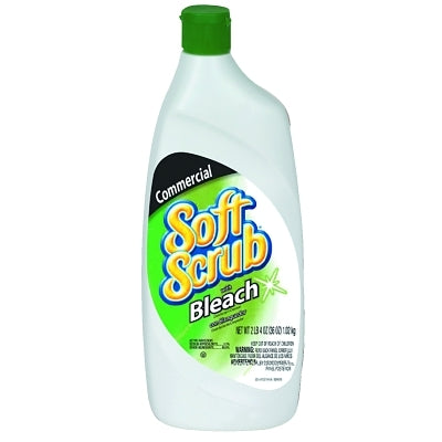 Soft Scrub Liquid Cleanser w/Bleach Disinfectant, 24 oz, Bottle, Unscented