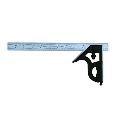 11H Series Combination Squares, 4 1/2" x 12", 1/64 in @ 1 in 64ths, Iron/Steel