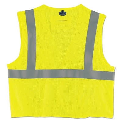 GloWear Flame Resistant Safety Vest, 8260FRHL, Mesh Modacrylic, Class 2, Type R, 2 Pockets, Reflective Tape, 2X-L/3XL, Lime