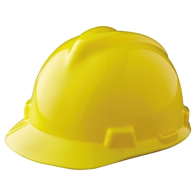 V-Gard Slotted Hard Hat Cap, Staz-On Suspension, Yellow