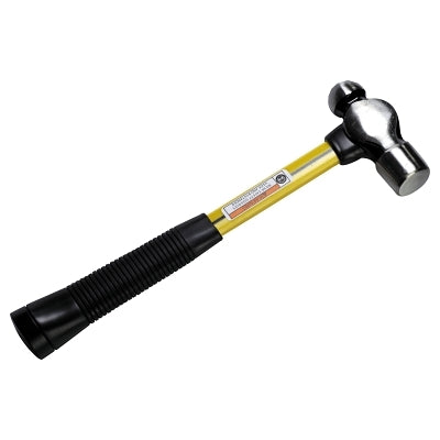 Classic Ball Pein Hammer, Fiberglass Handle, 13 in, Carbon Steel 20 oz Head