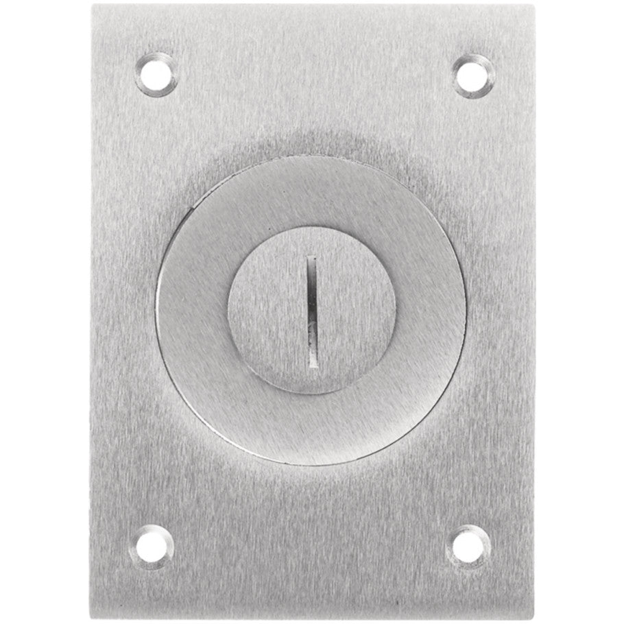 Floor Box Cover, Aluminum, 4.15 in. x 2.99 in., (1) 2-1/8 in. x 3/4 in. Combination Screw Lid