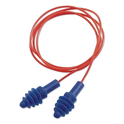 AirSoft Reusable Earplug, Thermoplastic Elastomer, Blue, Corded