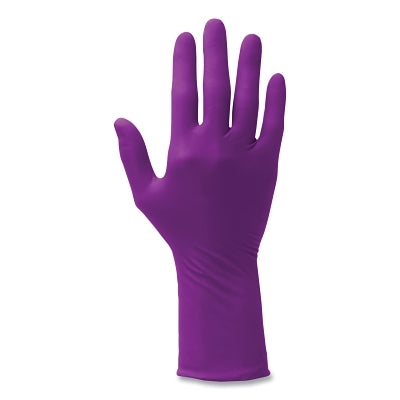 Polaris Nitrile Exam Gloves, Xtra, 12 in, Beaded Cuff, Small, Dark Magenta, 7.5 mil