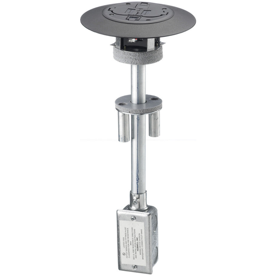 2x2 Flush Duplex Series, Complete Unit, Black