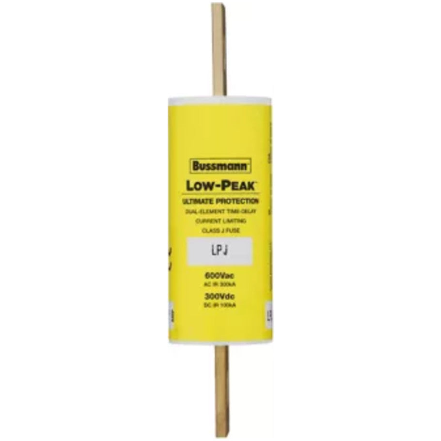 Low-Peak LPJ-SP Series Class J Time Delay Fuse, Dual-Element, Current-Limiting, 100A, 600Vac/300Vdc