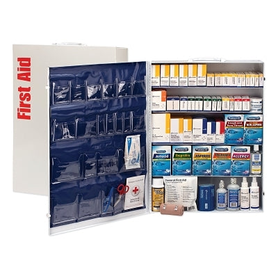 5 Shelf First Aid Cabinet, With Medications, ANSI B+, Metal Case Wall Mount, Carry Handle
