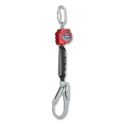 3M 3100508 PROTECTA Personal Self Retracting Lifeline, 6 ft, Web, Carabiner Top Connector, Rebar Snap Hook, 310 lb, Single Leg