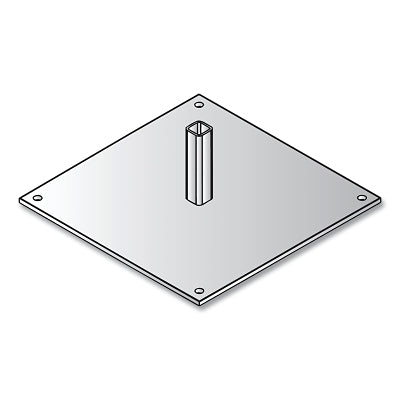 Track Mounted Rolling Curtain System, 12 in W x 12 in L, Metallic, Galv Steel, Support Base, Floor Mount