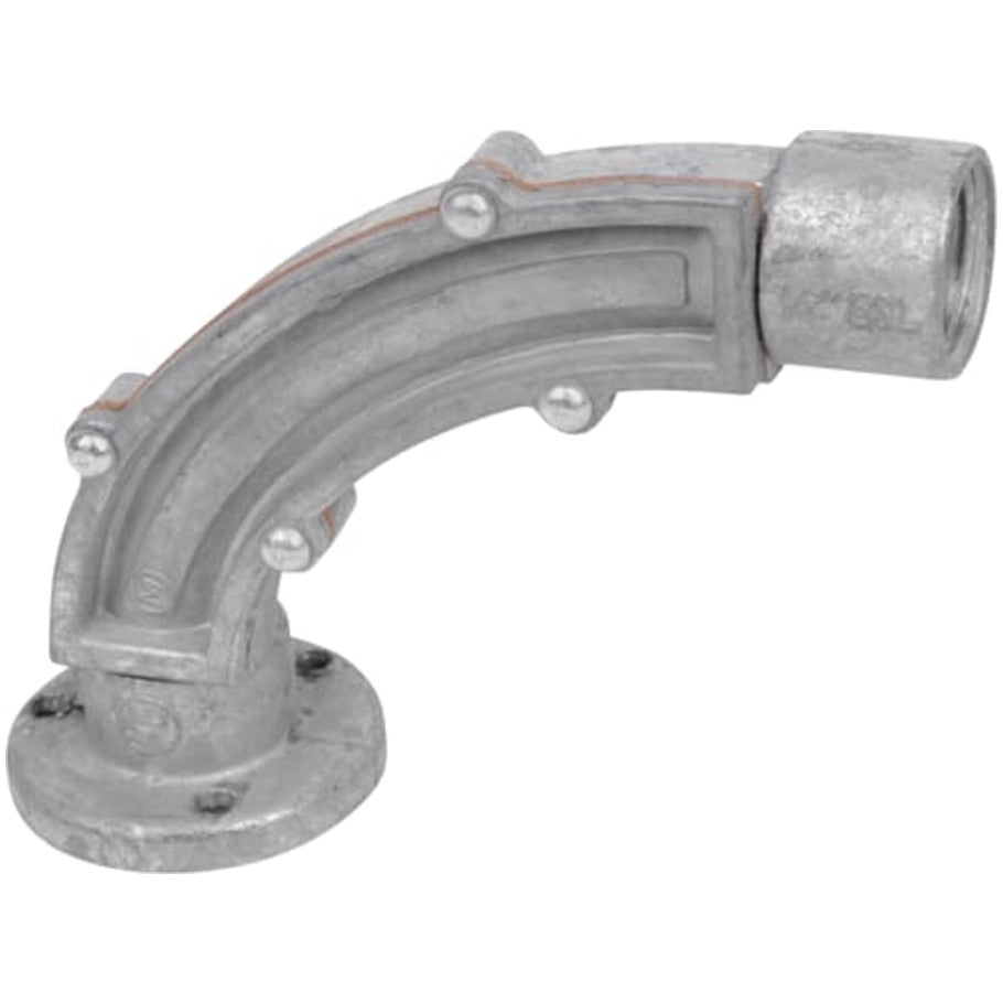 Red  8226;Dot Slab Insert, Die Cast Aluminum, 90  176;, Rigid/IMC Conduit, 1/2 in.