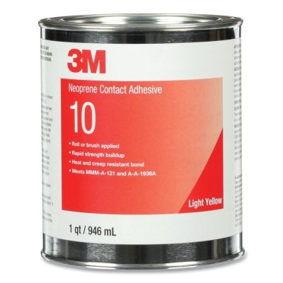 3M 021200-20272 Scotch-Weld Neoprene 10 Contact Adhesive, 1 qt, Yellow