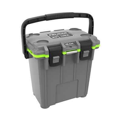 Elite Cooler, 20 qt, 21.5 qt Capacity, Dark Gray/Green