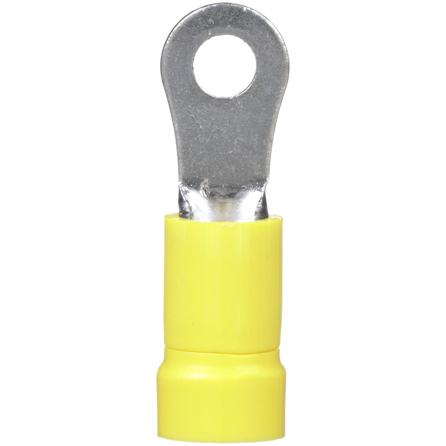 Pan-Term PV10-6R-D Ring Terminal, Yellow, Vinyl, 10-12 AWG,  6 Stud, PK500