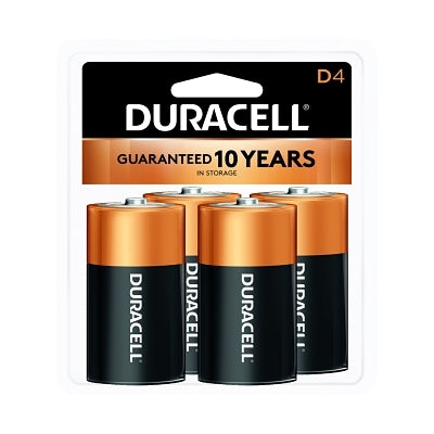 CopperTop Alkaline Battery, D, 1.5 V, 4/PK