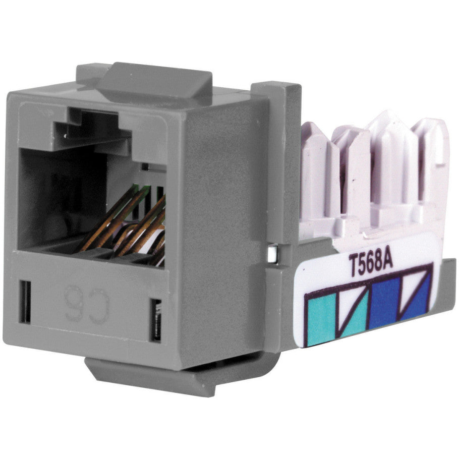 Xcelerator Cat 6 Keystone Jack, Gray