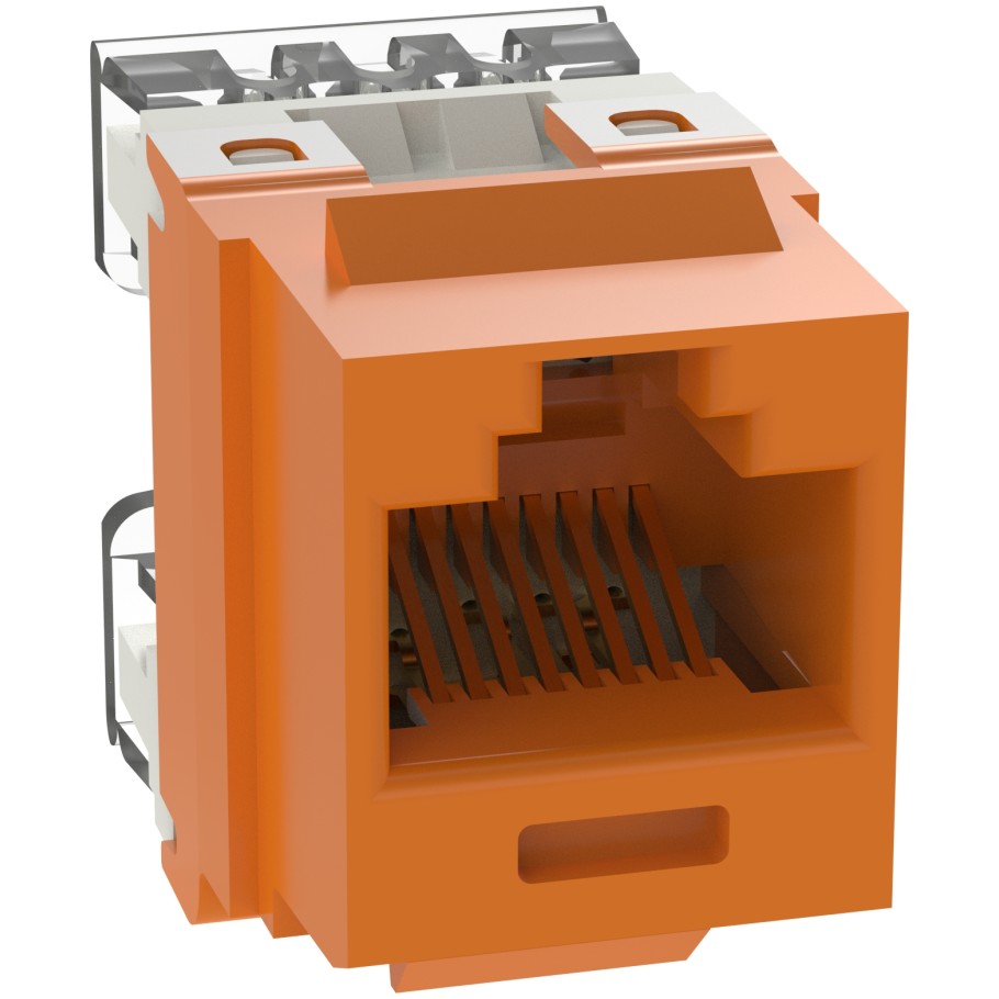 NetKey Category 5e Component-Rated Punchdown Jack Module, Orange