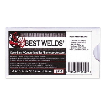 Cover Lens, Scratch/Static Resistant, 4-1/4 in x 2 in, 70% CR-39 Plastic