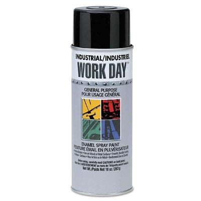 Industrial Work Day Enamel Paint, 10 oz Aerosol Can, Gray