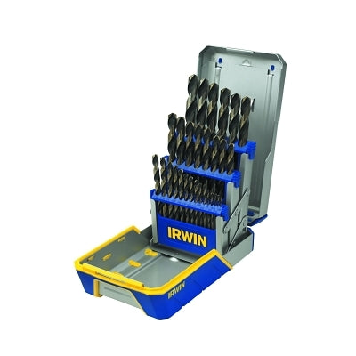 29 PIECE DRILL BIT SET W/CASE BLACK & GOLD OXIDE