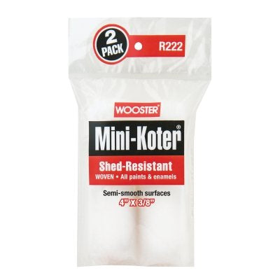 Shed-Resistant Woven Mini-Koter Mini Roller Covers, 2 Pack, 4 in, 3/8 in Nap Length