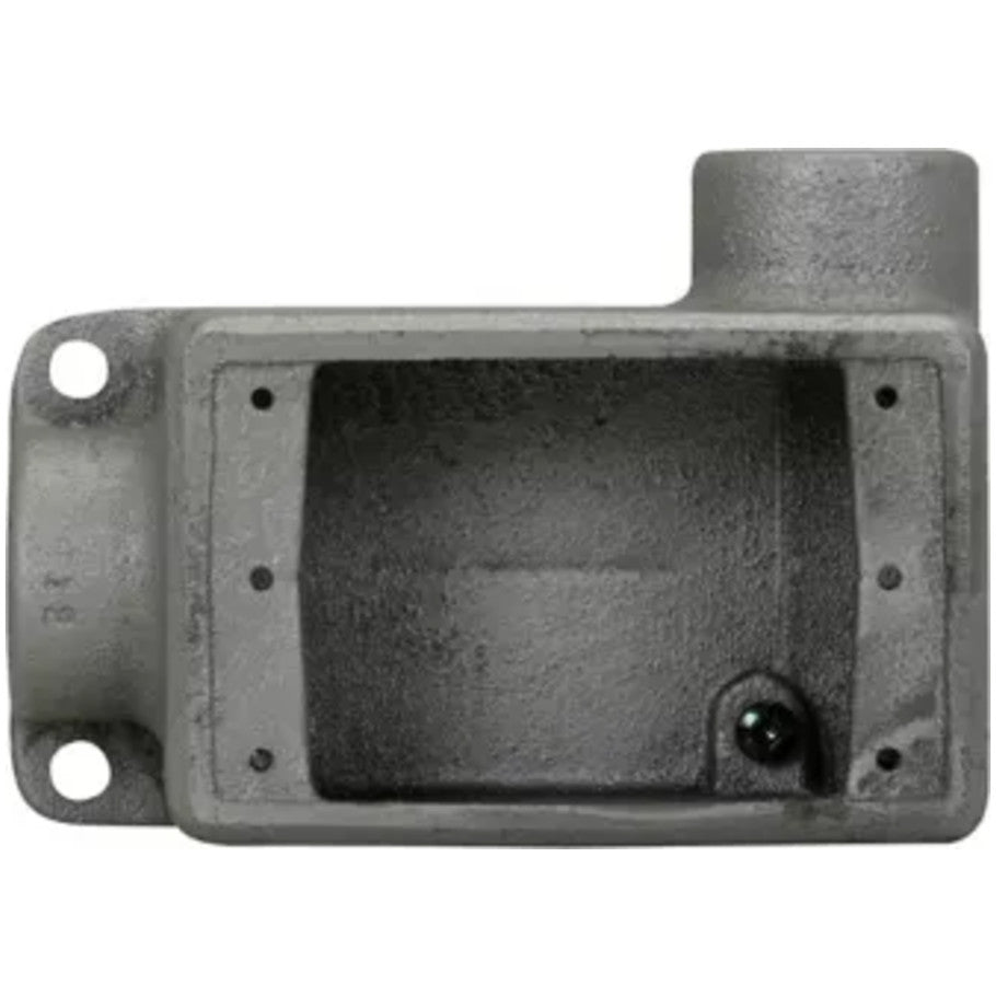 Condulet FD Box, Feraloy Iron Alloy, 1-Gang, 2-1/2 in. Deep, (2) Top/Left Side 3/4 in. Hubs