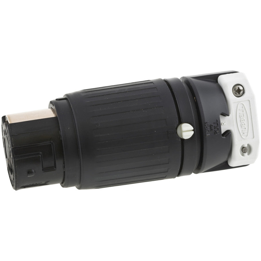 Twist-Lock Replacement Locking Connector Body, 50A, 600Vac/250Vdc, 3P4W, Non-NEMA, Black
