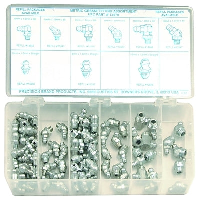 Metric Grease Fitting Assortments, 100 per set