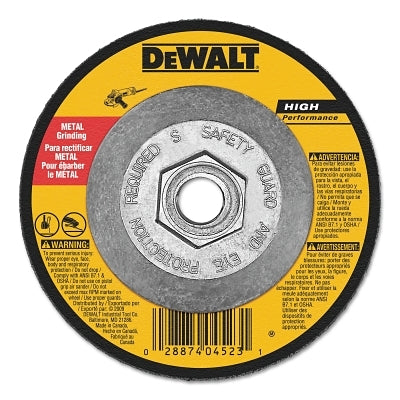 High Performance Cutting and Notching Wheel, Type 27, 5 in dia x 3/32 in Thick x 5/8 in-11 in Arbor, 24 Grit, Alum Oxide