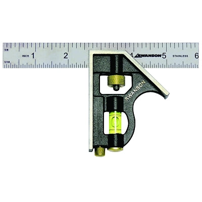 Combination Squares, 6 in, Die Cast Zinc